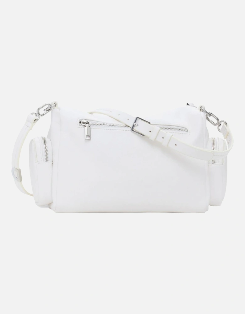 Zip Fastening Polyester Bag Women - White