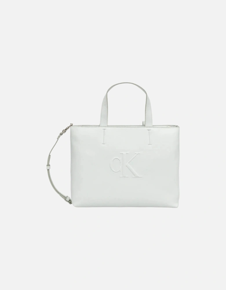 Polyurethane Structured Tote Bag Women - Grey