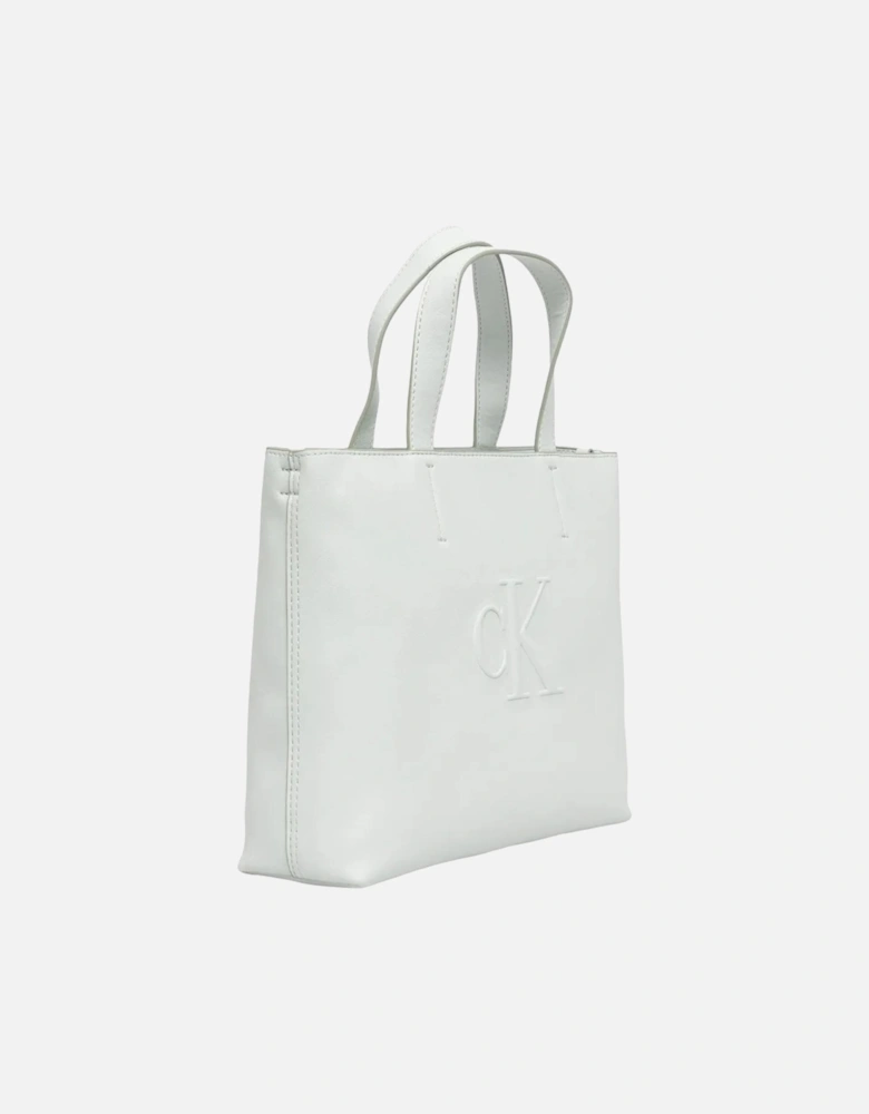 Polyurethane Structured Tote Bag Women - Grey