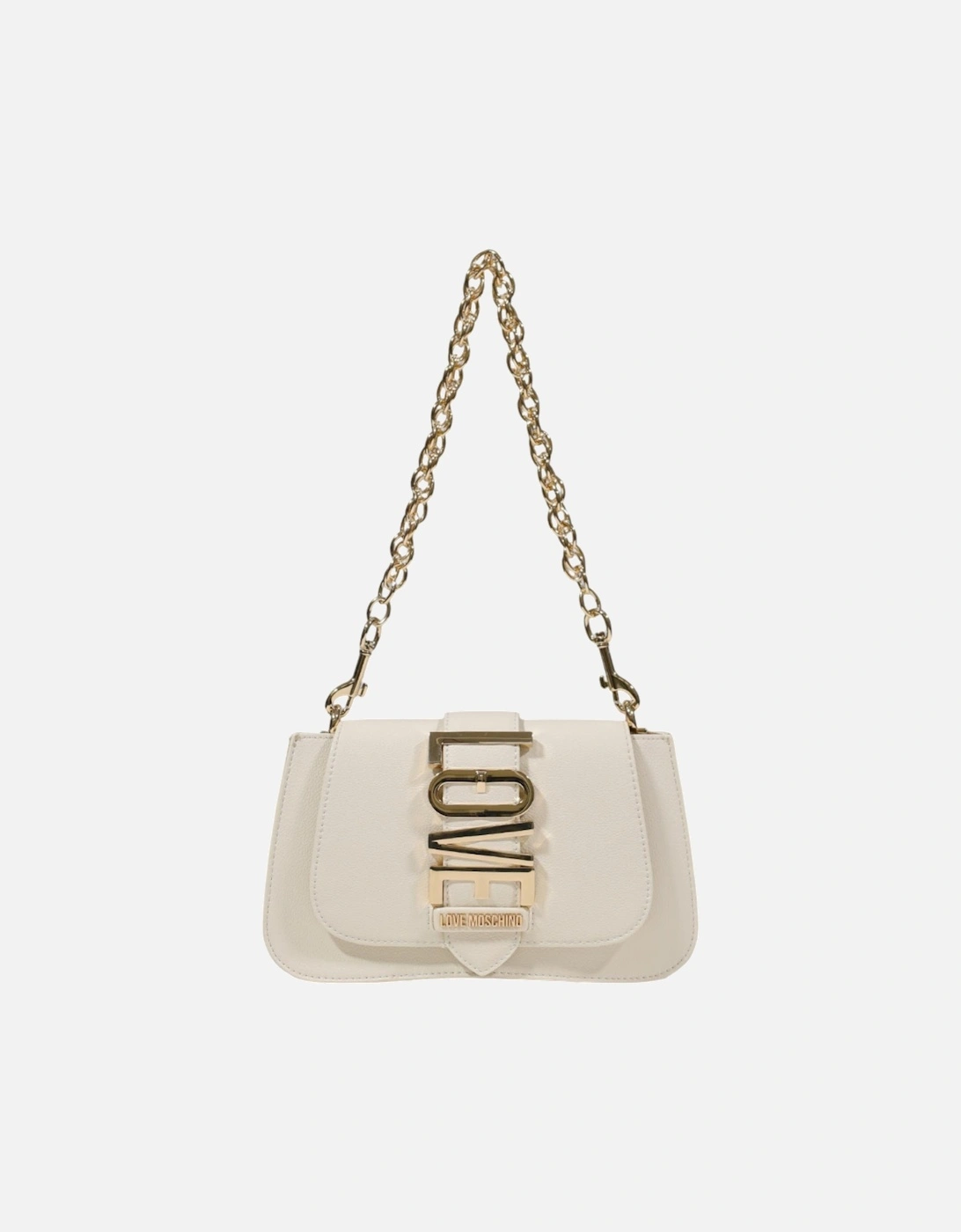 Clip-Fastening Polyurethane Handbag Women - White Bags