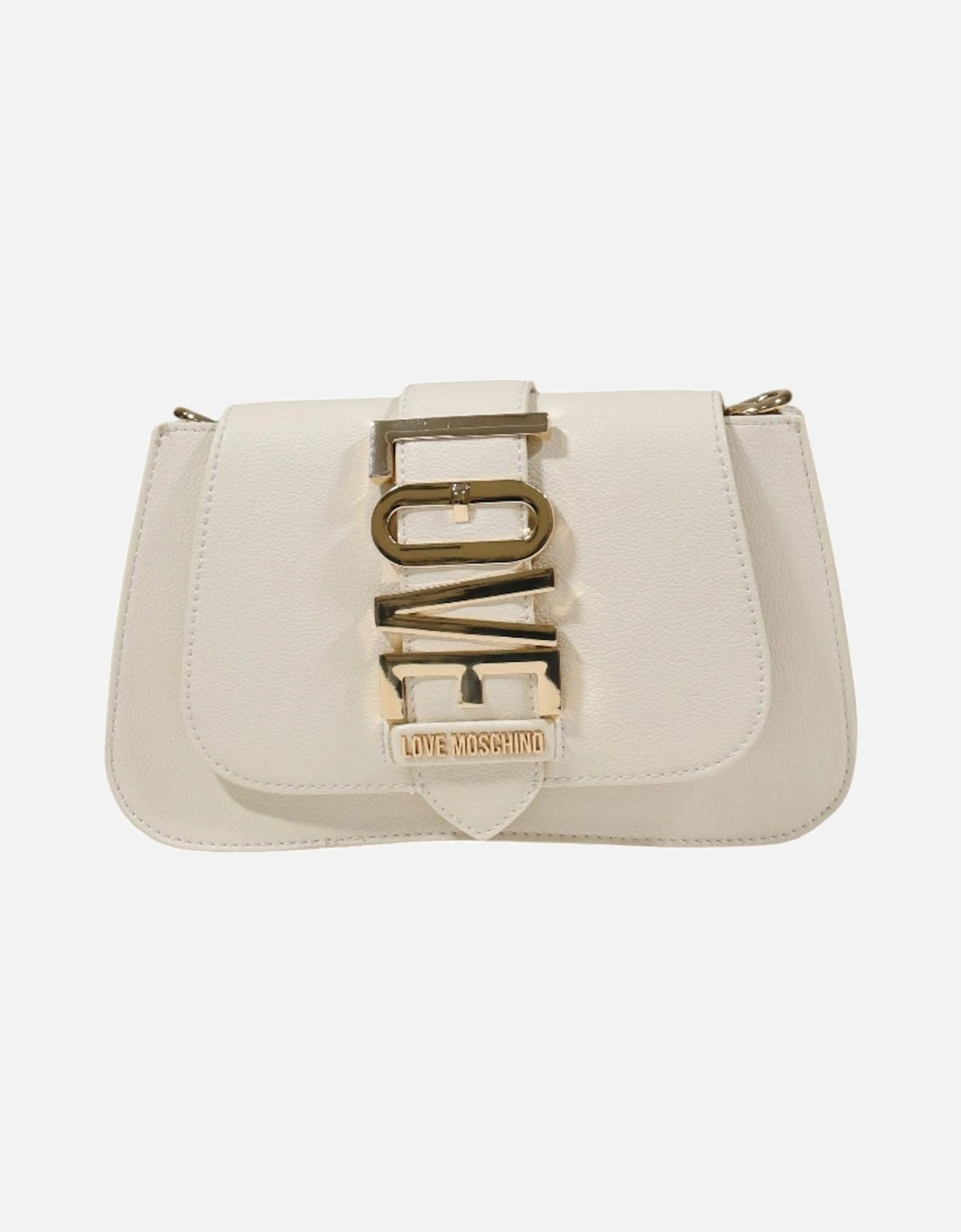 Clip-Fastening Polyurethane Handbag Women - White Bags