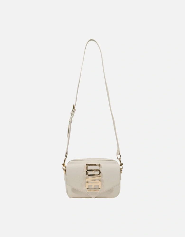 Stylish Shoulder Bag with Zip Fastening Women - White