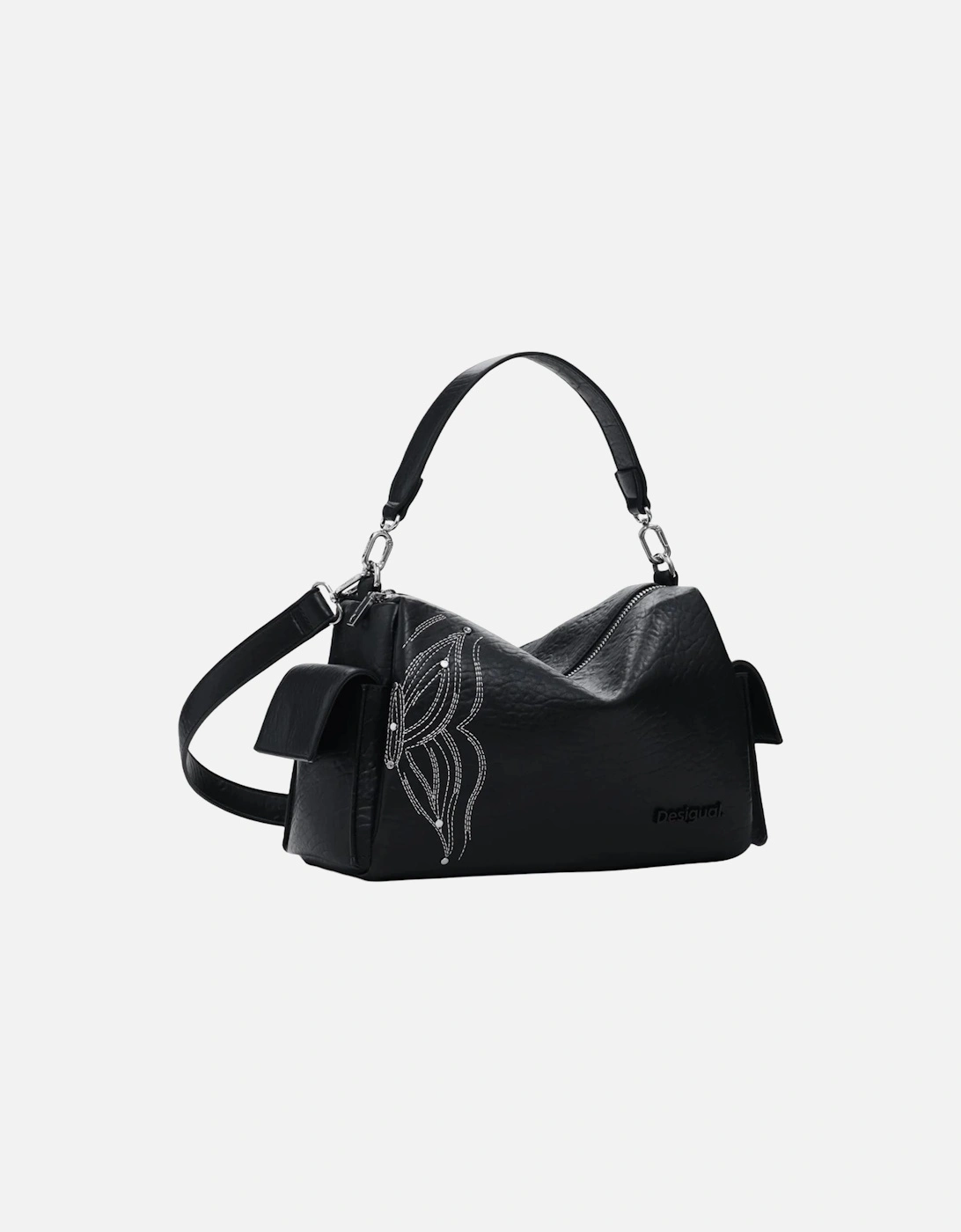 Zip Fastening Polyester Bag Women - Black
