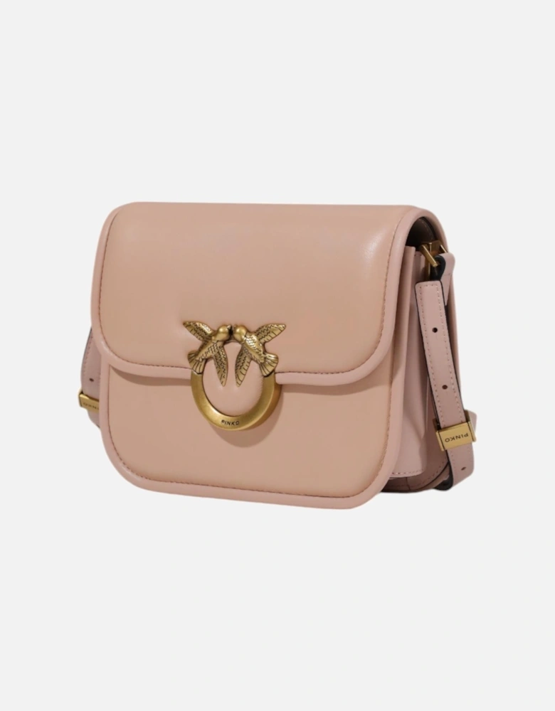 Leather Clip-Fastening Bag Women - Pink