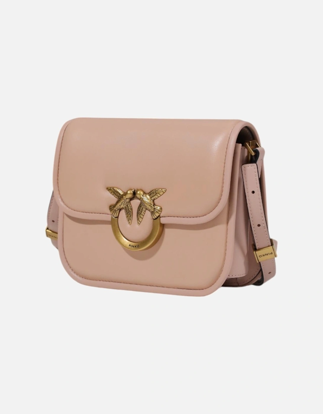 Leather Clip-Fastening Bag Women - Pink
