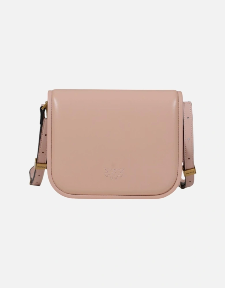 Leather Clip-Fastening Bag Women - Pink