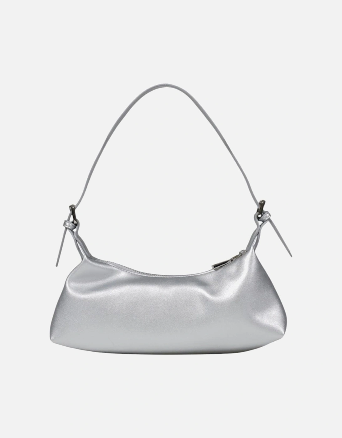 Zip Fastening Polyester Bag Women - Silver
