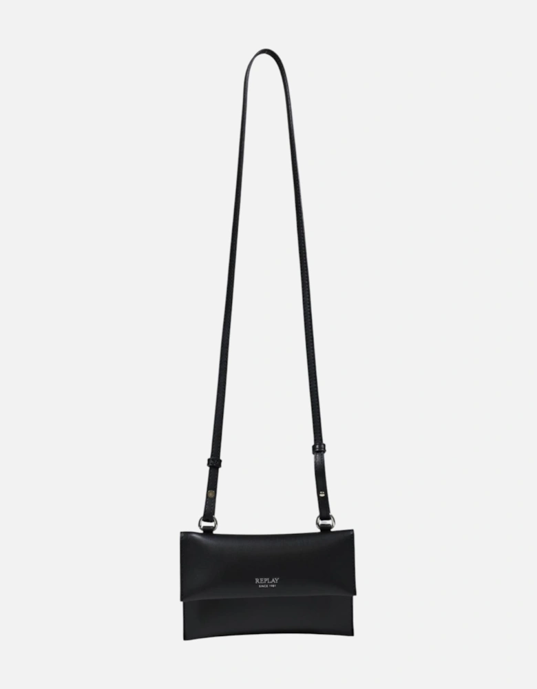 Shoulder Bag with Clip Fastening Women - Black