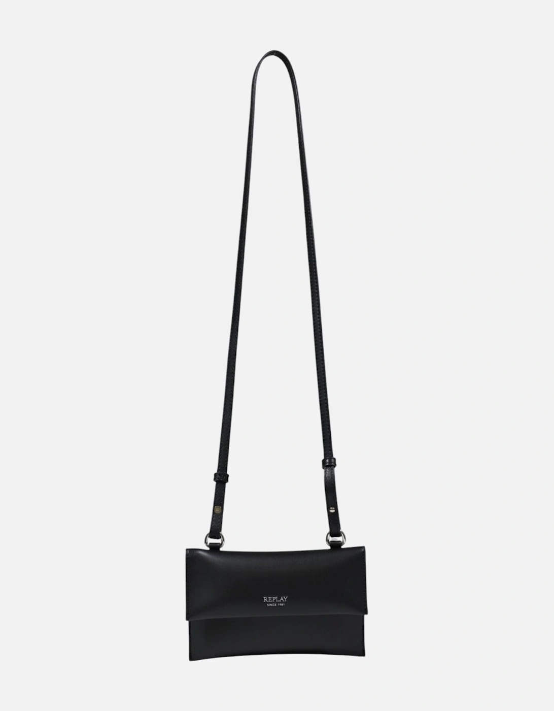 Shoulder Bag with Clip Fastening Women - Black, 4 of 3
