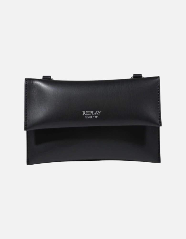 Shoulder Bag with Clip Fastening Women - Black