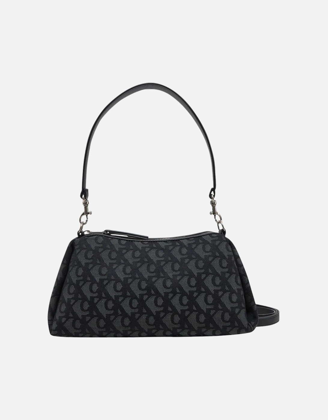 Plain Zip-Closure Bag with Inside Pockets Women - Black, 4 of 3