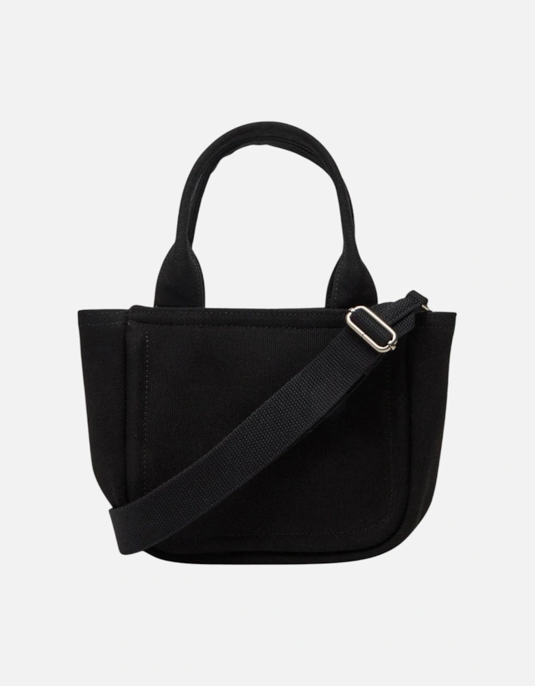 Zip-Fastening Cotton Bag with Inside Pockets Women - Black