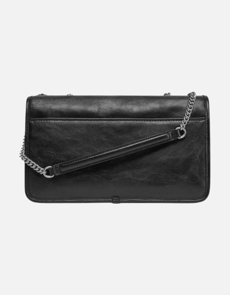 Magnet Fastening Bag with Inside Pockets Women - Black