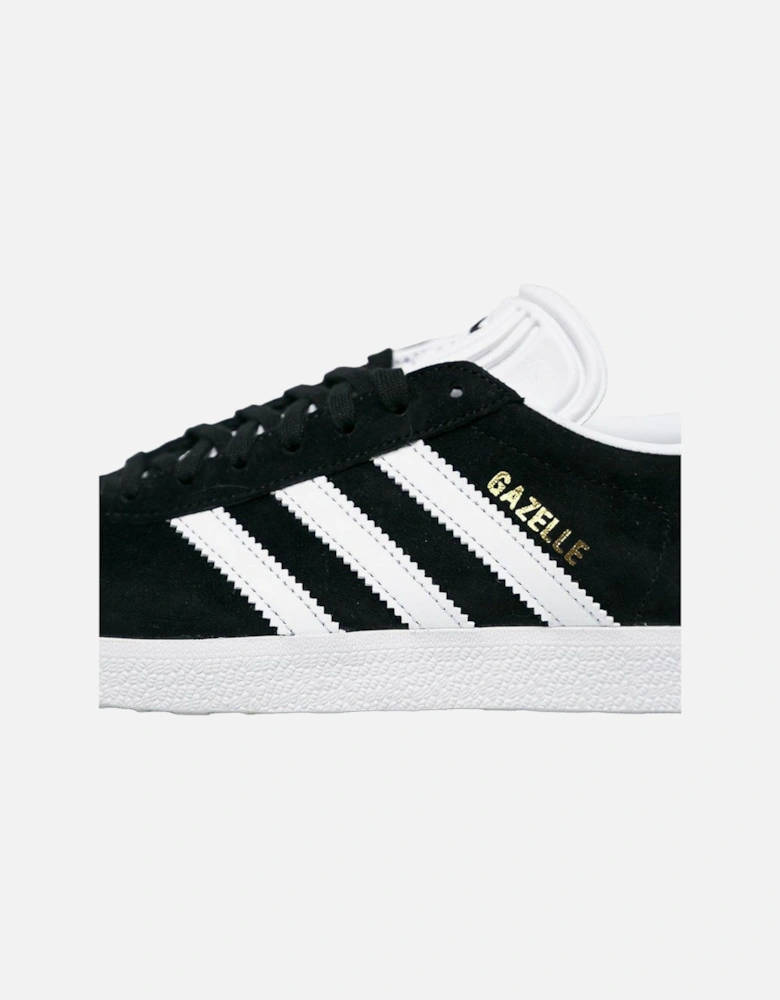 Black Leather Lace-Up Sneakers for Women