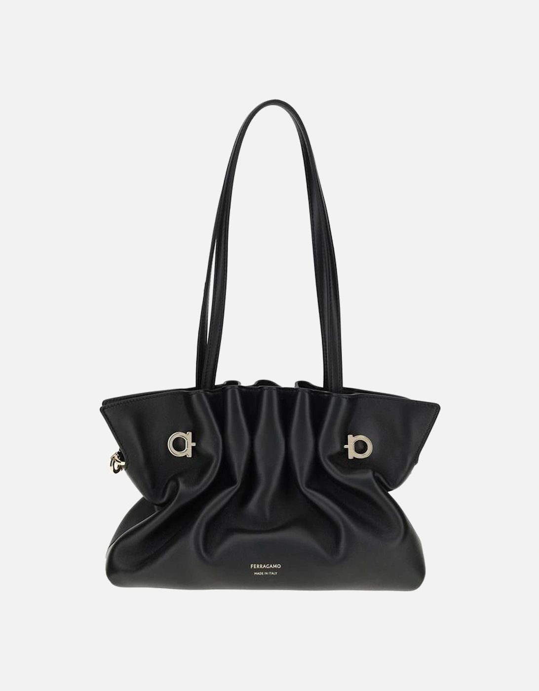 Soft Nappa Leather Shoulder Bag with Adjustable Strap Women - Black, 5 of 4