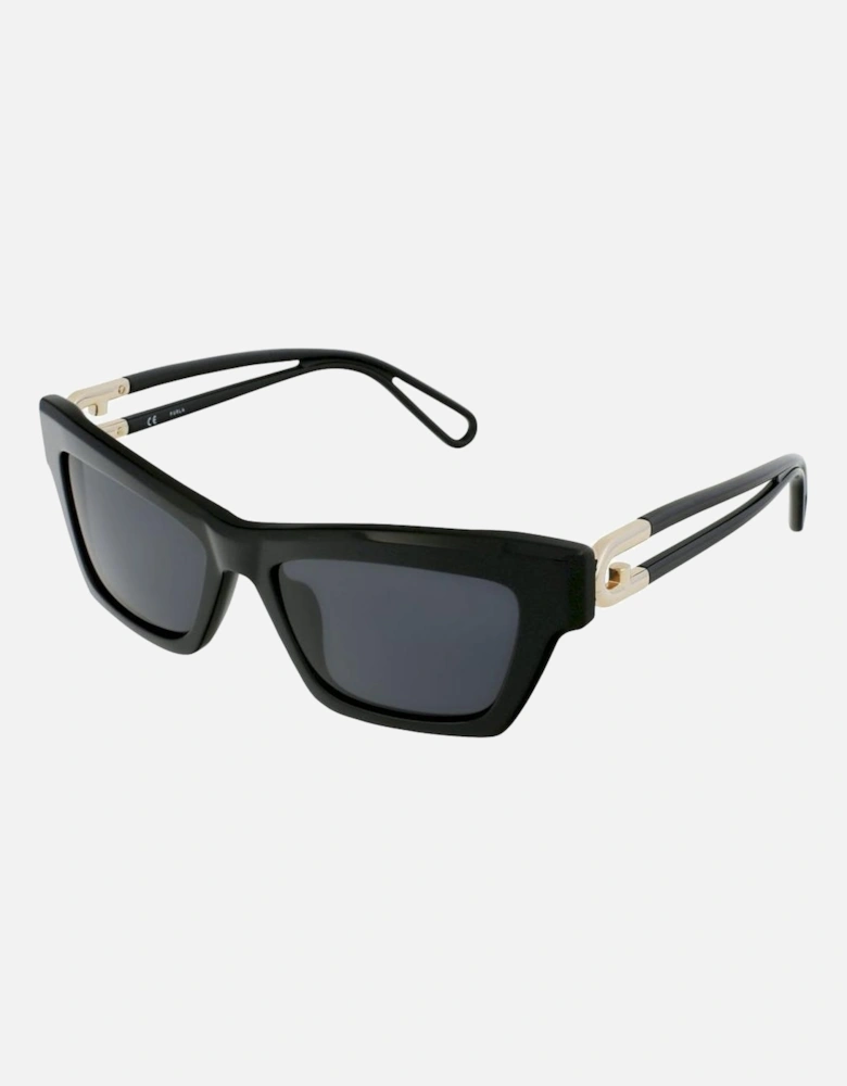 Cat-Eye Plastic Sunglasses Women - Black