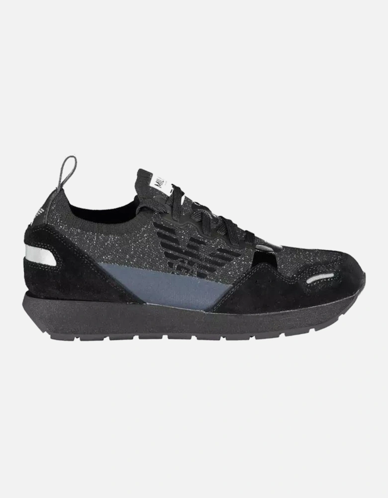 Laced Sports Shoe with Contrasting Details and Logo Print Women -
