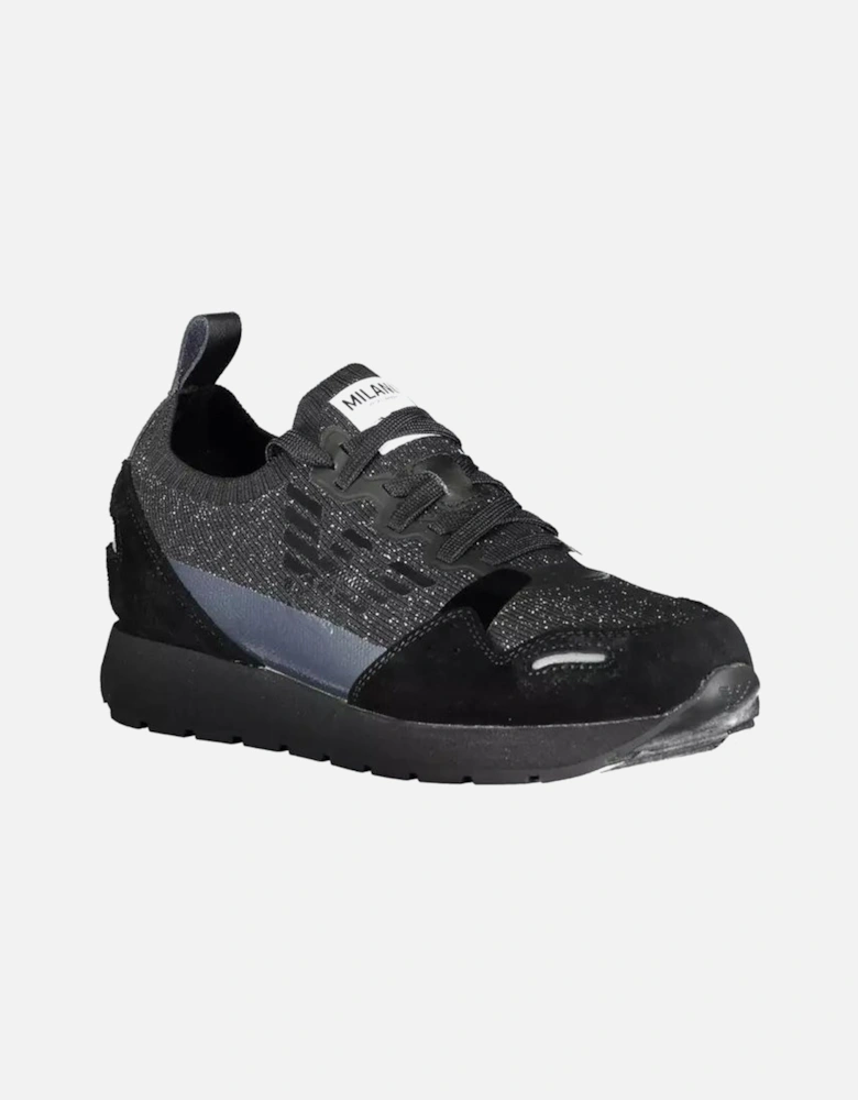 Laced Sports Shoe with Contrasting Details and Logo Print Women -