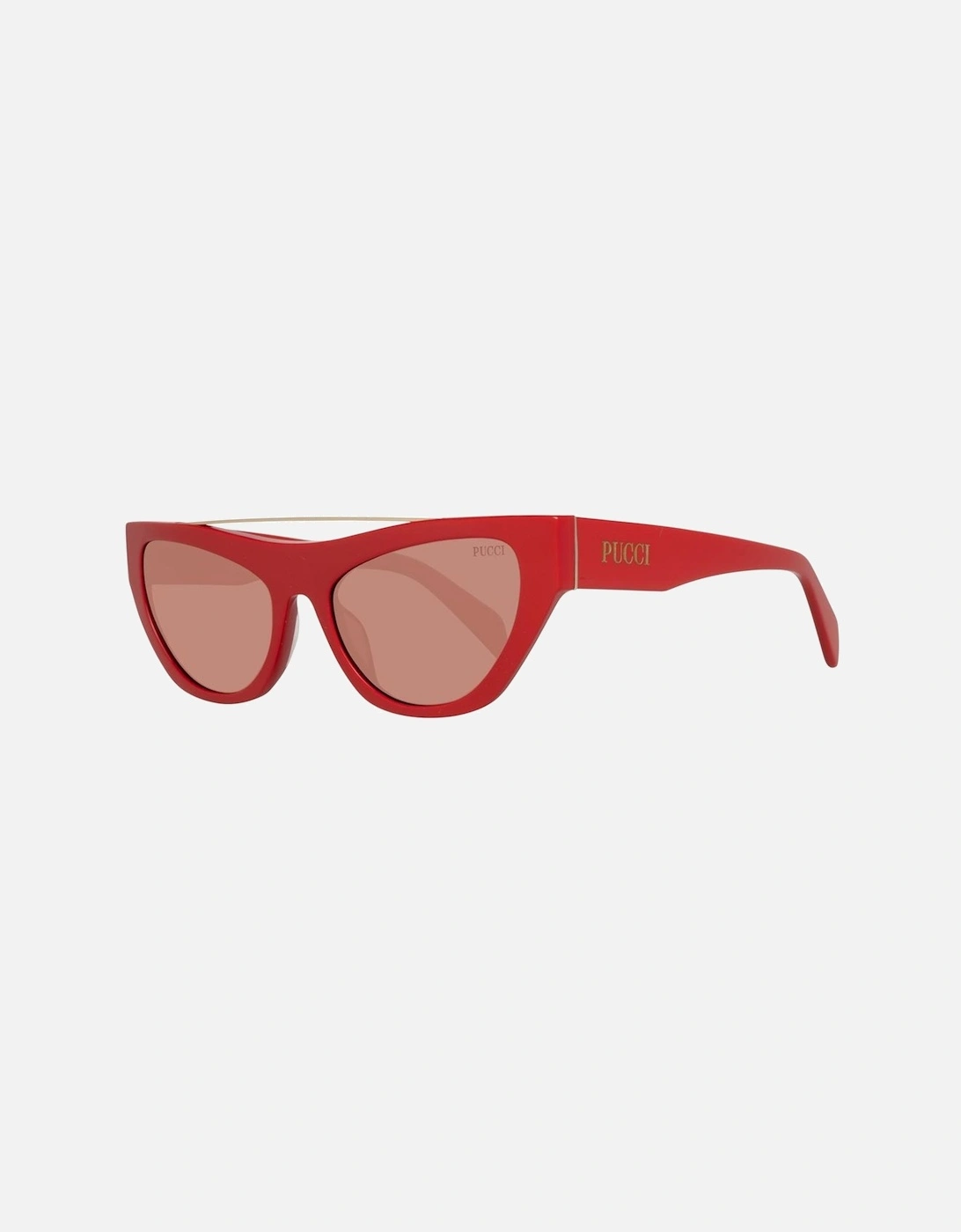 Metal Cat-Eye Sunglasses with UV Protection Women - Red, 4 of 3