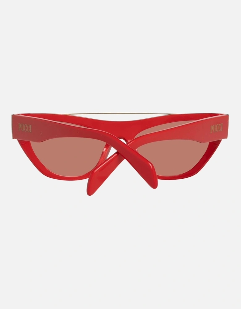 Metal Cat-Eye Sunglasses with UV Protection Women - Red