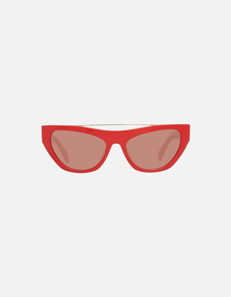 Metal Cat-Eye Sunglasses with UV Protection Women - Red