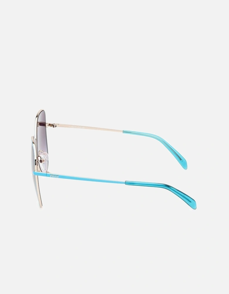 Metal Frame Degraded Category 3 Sunglasses Women - Brown