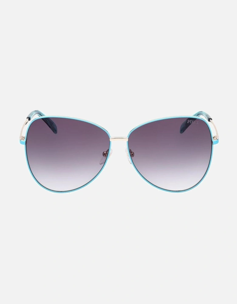Metal Frame Degraded Category 3 Sunglasses Women - Brown