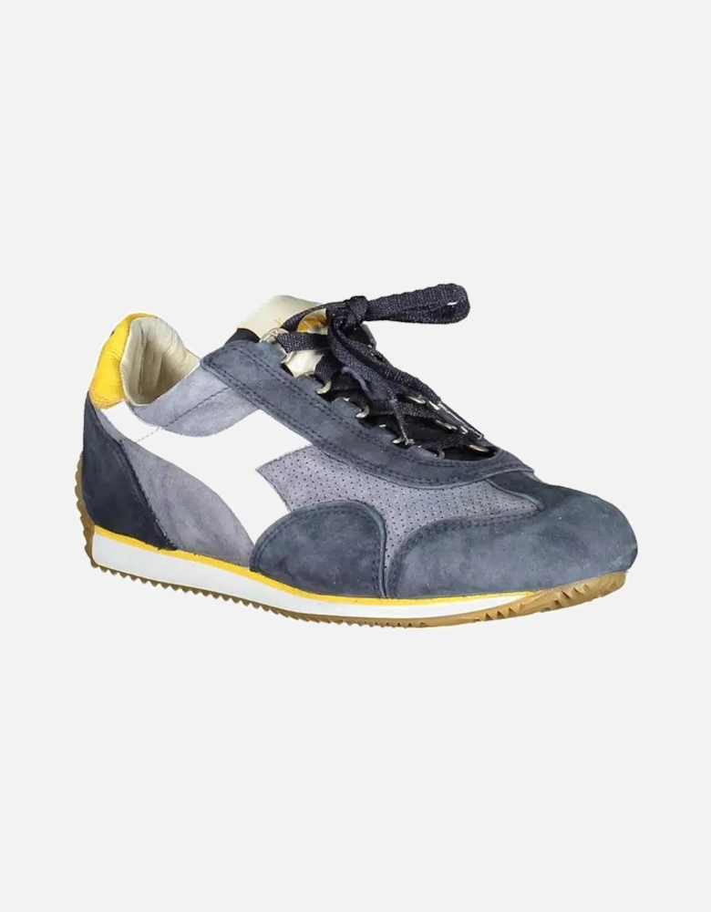 Laced Sports Shoes with Contrast Sole and Logo Women - Blue Sneakers