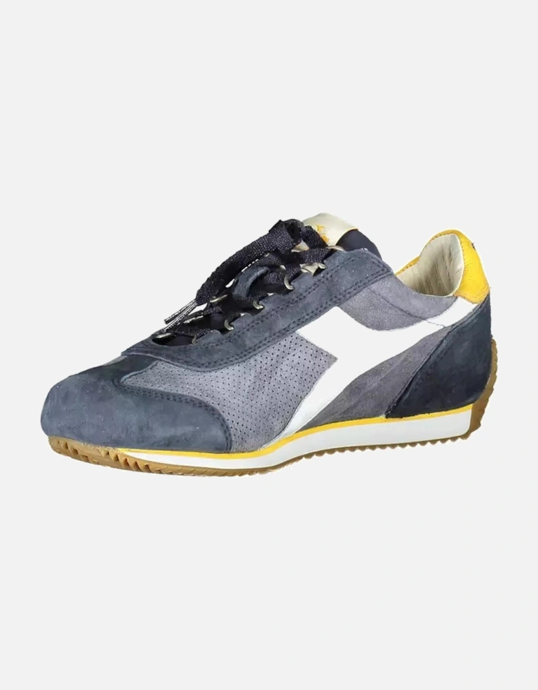 Laced Sports Shoes with Contrast Sole and Logo Women - Blue Sneakers