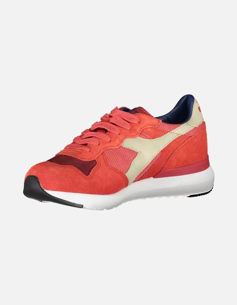 Lace-Up Sports Shoe with Contrasting Details and Logo Women - Red