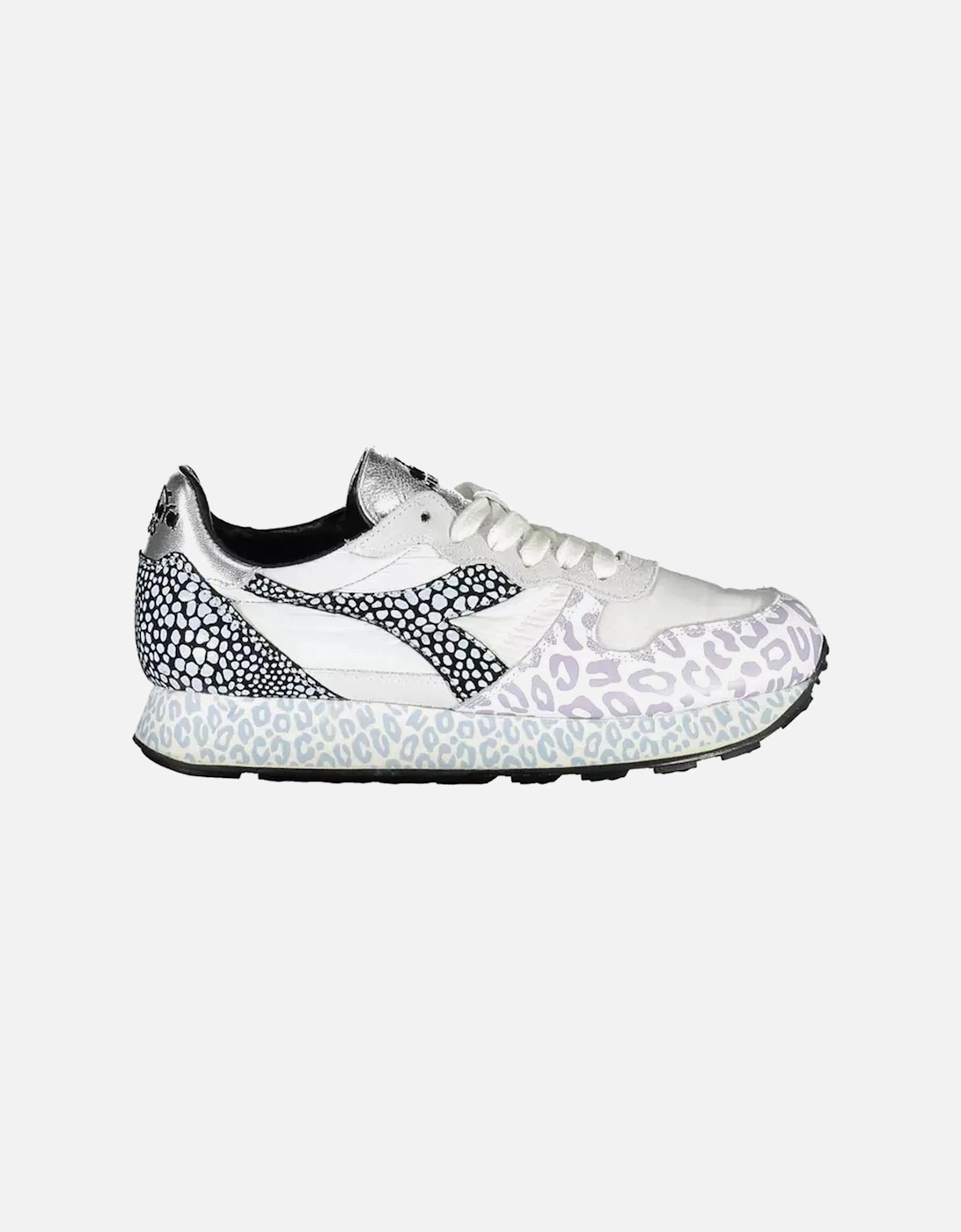 Laced Sports Shoes with Contrast Sole and Logo Women - White Sneakers, 4 of 3