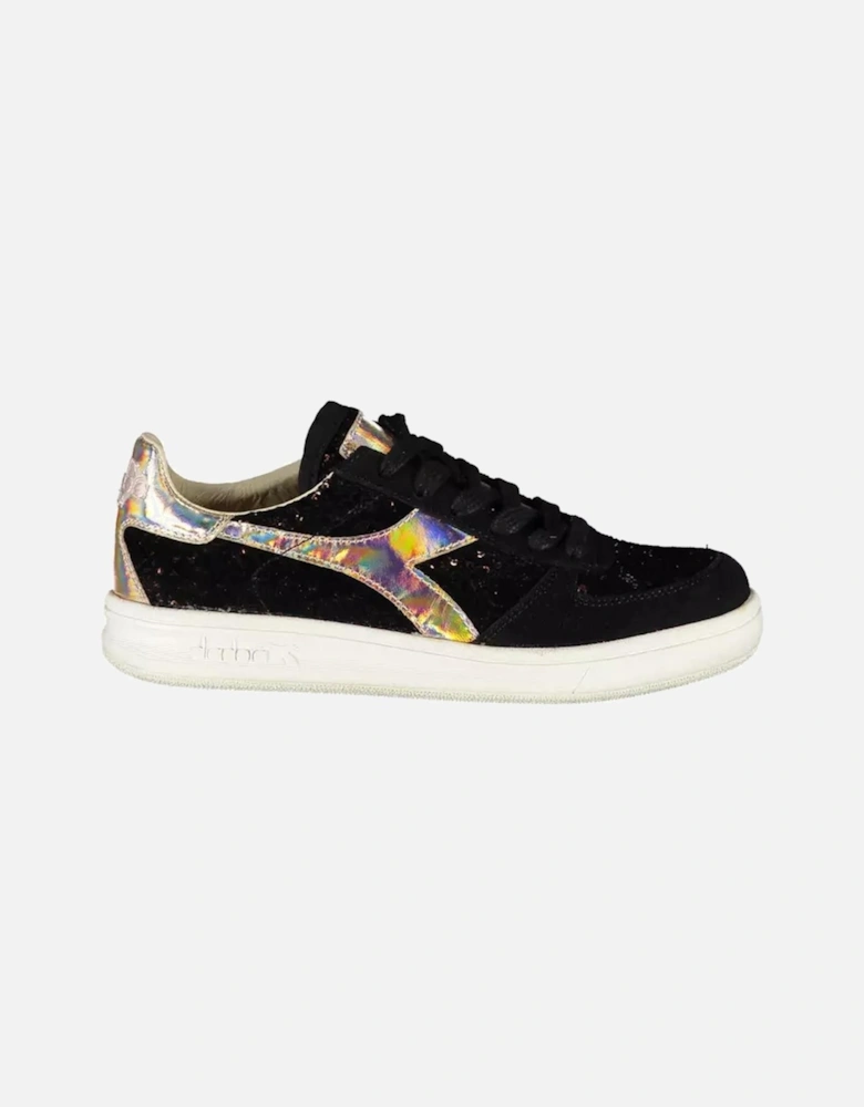 Laced Sports Shoe with Contrasting Details and Logo Women - Black