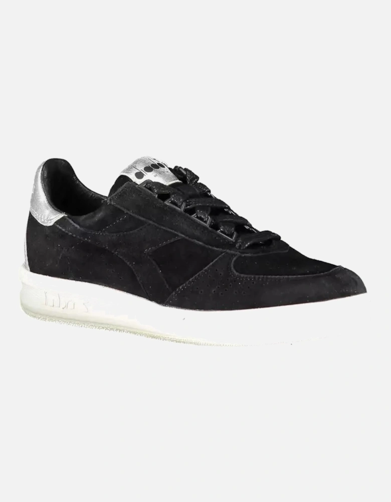 Lace-Up Sports Shoe with Contrasting Details and Logo Women - Black