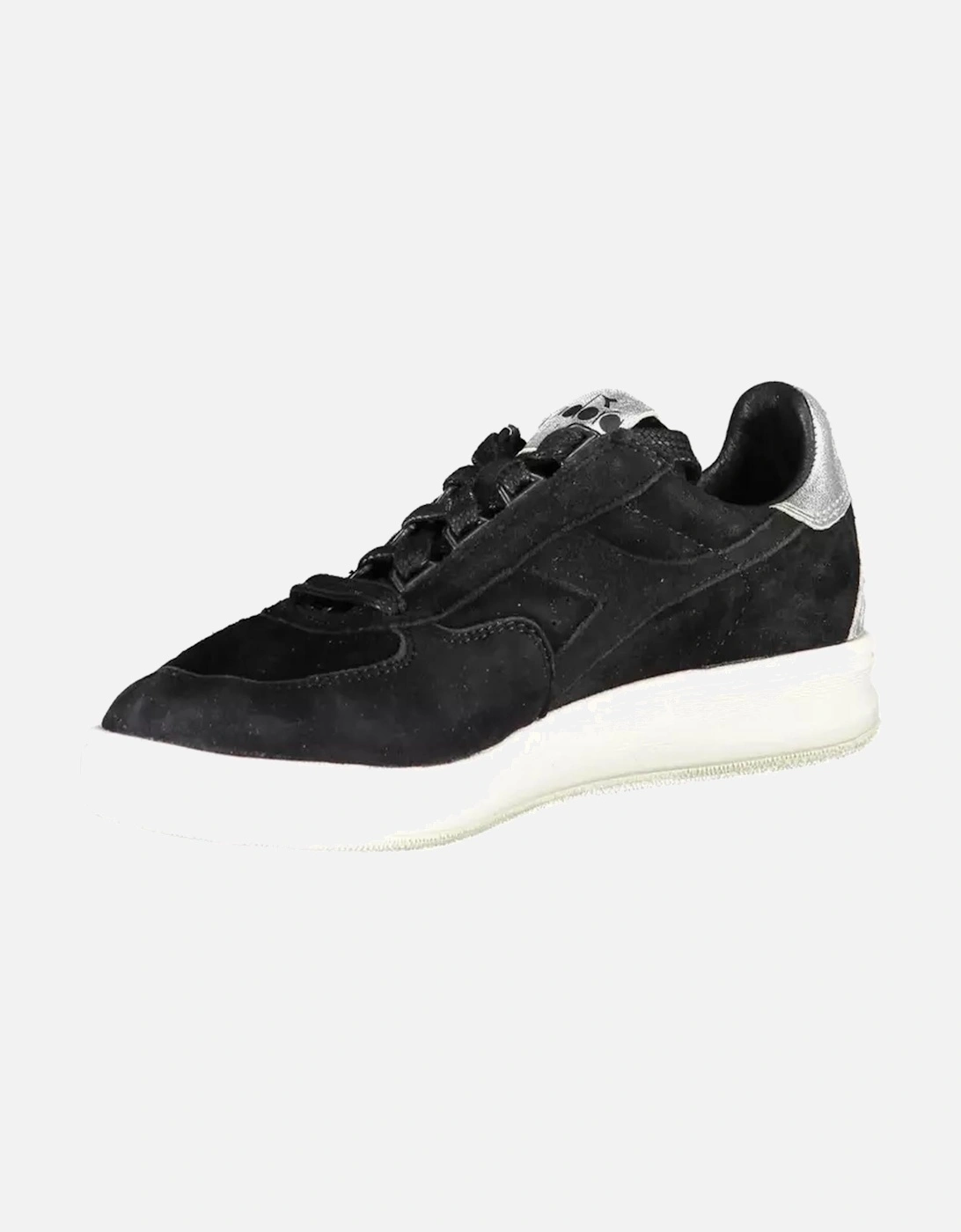 Lace-Up Sports Shoe with Contrasting Details and Logo Women - Black