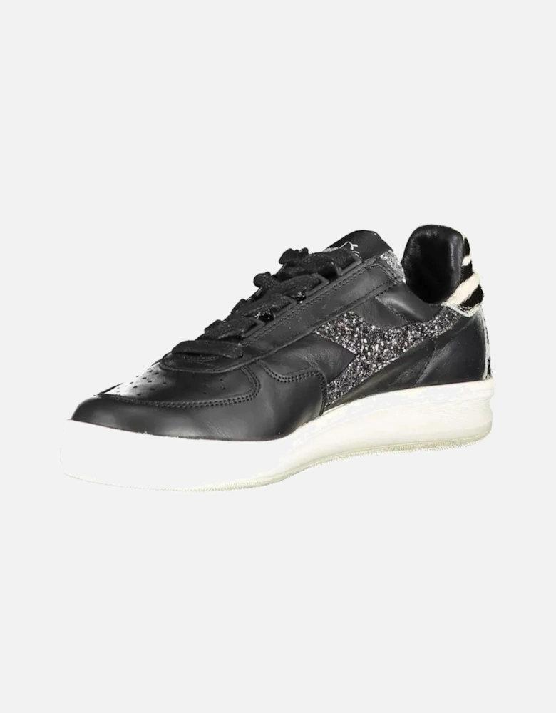 Lace-Up Sports Shoe with Contrasting Details and Logo Women - Black