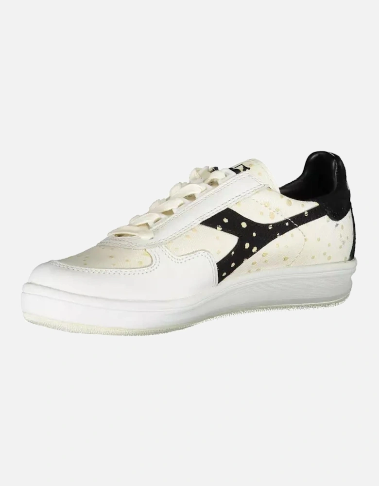 Laced Sports Shoe with Contrasting Details and Logo Women - White