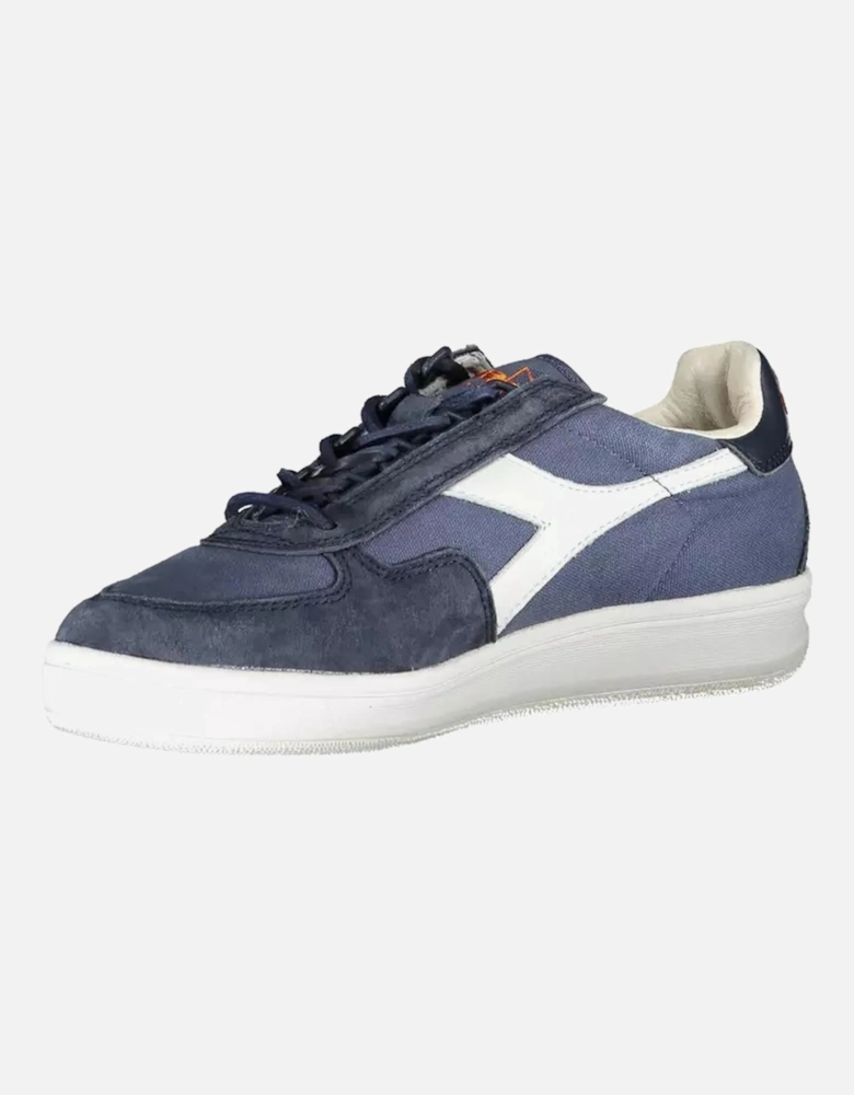 Contrasting Lace-Up Sports Shoe with Logo Women - Blue Sneakers