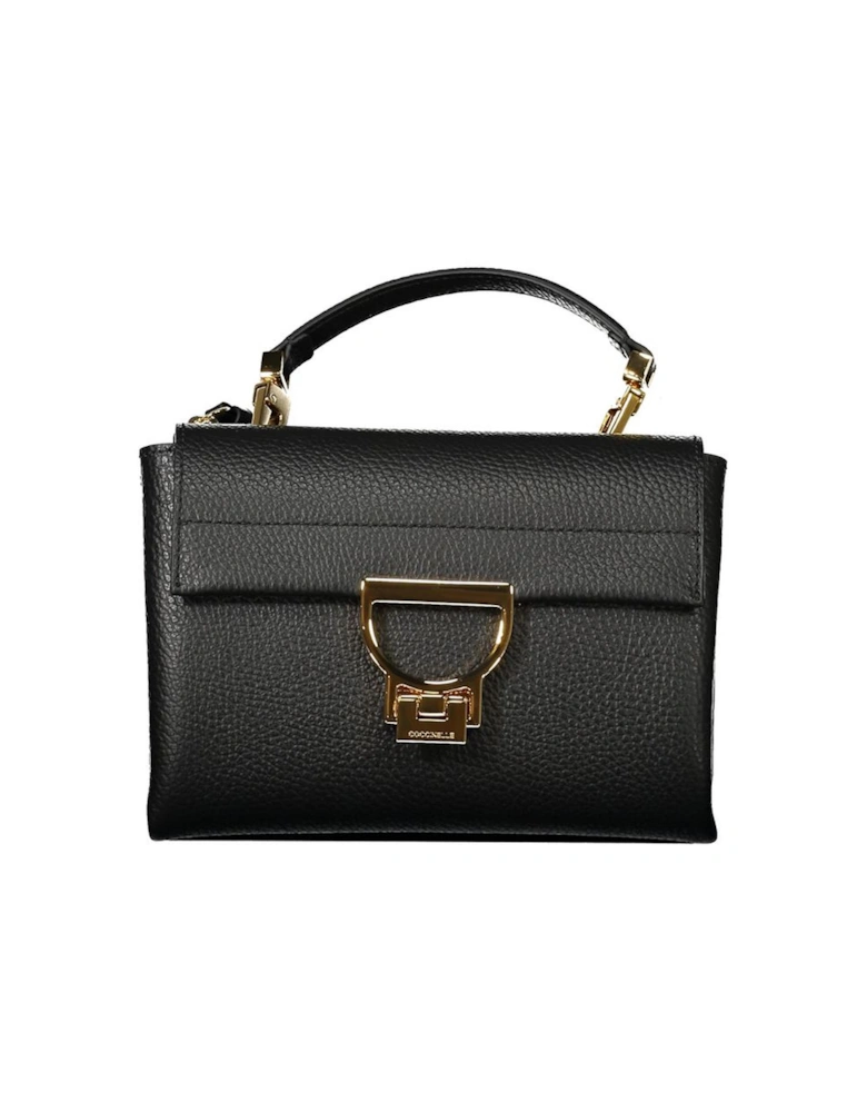 Leather Arlettis Bag with Adjustable Strap Women - Black Handbags