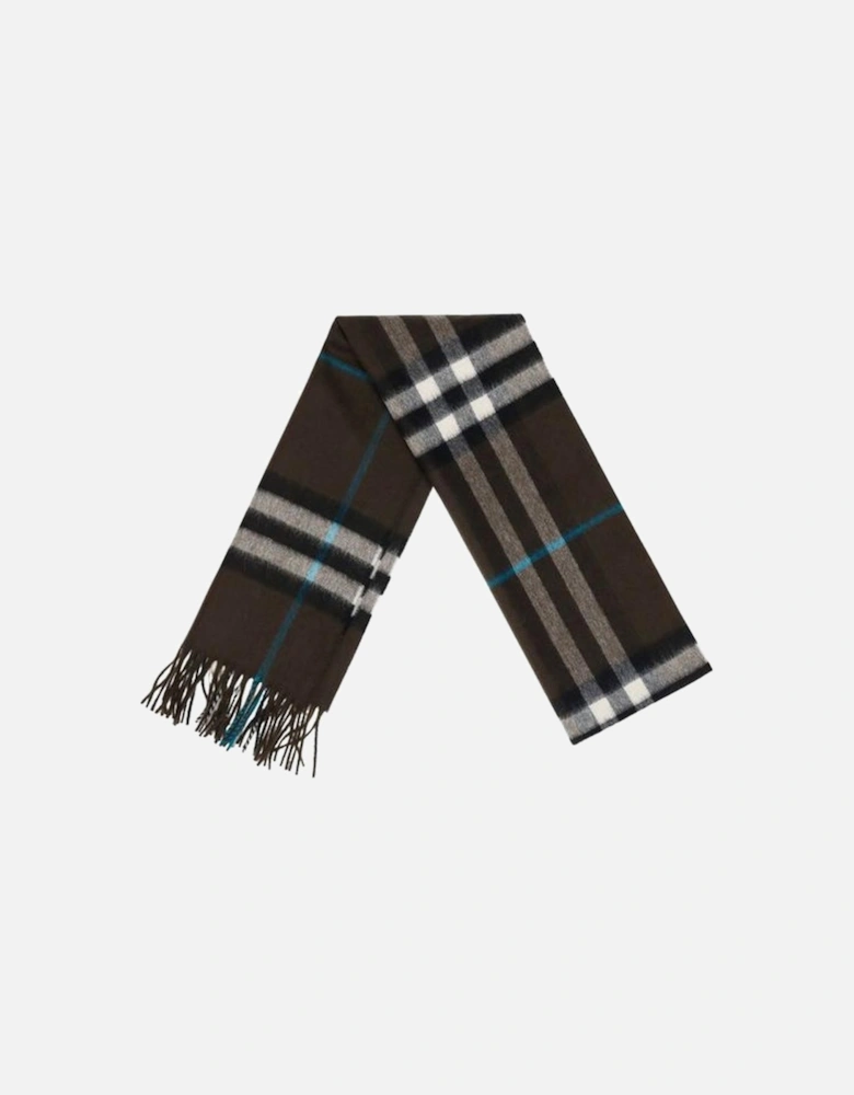 Archive Check Scarf with Frayed Edge Women - Brown Scarves