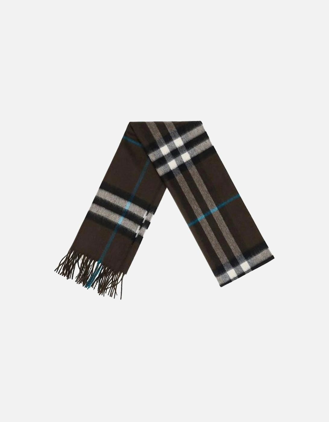 Archive Check Scarf with Frayed Edge Women - Brown Scarves