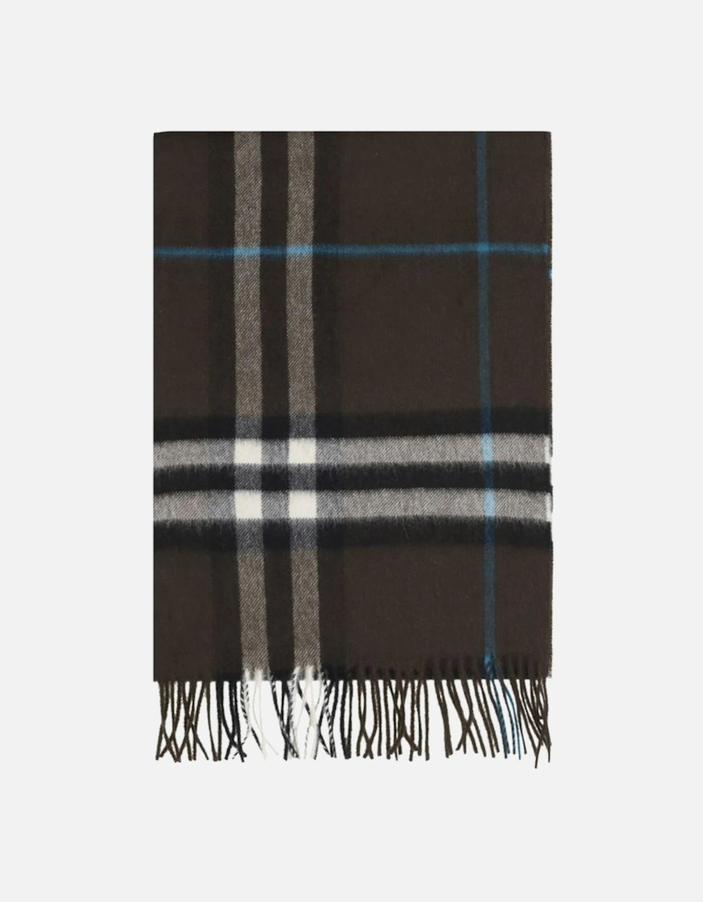 Archive Check Scarf with Frayed Edge Women - Brown Scarves