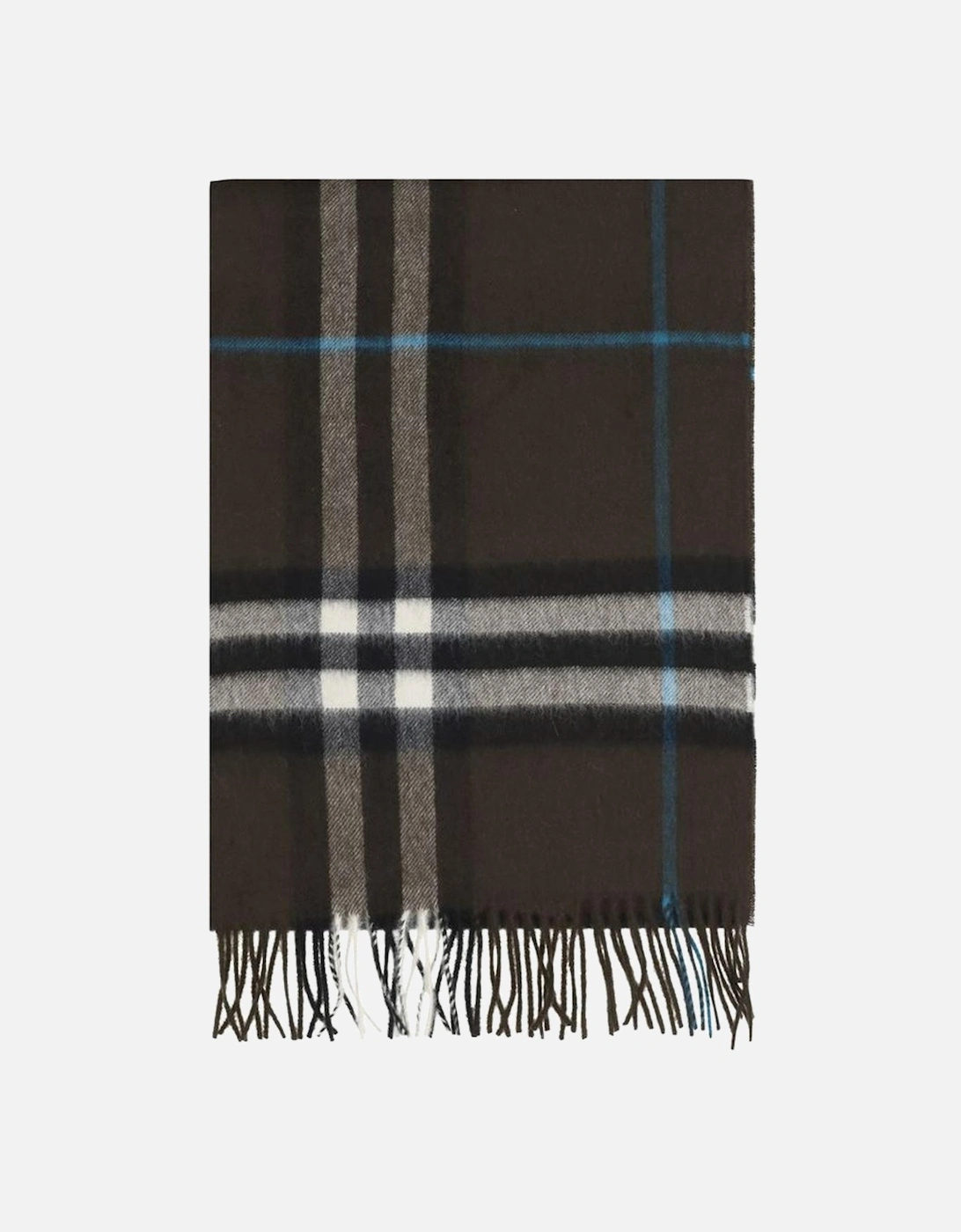 Archive Check Scarf with Frayed Edge Women - Brown Scarves, 4 of 3