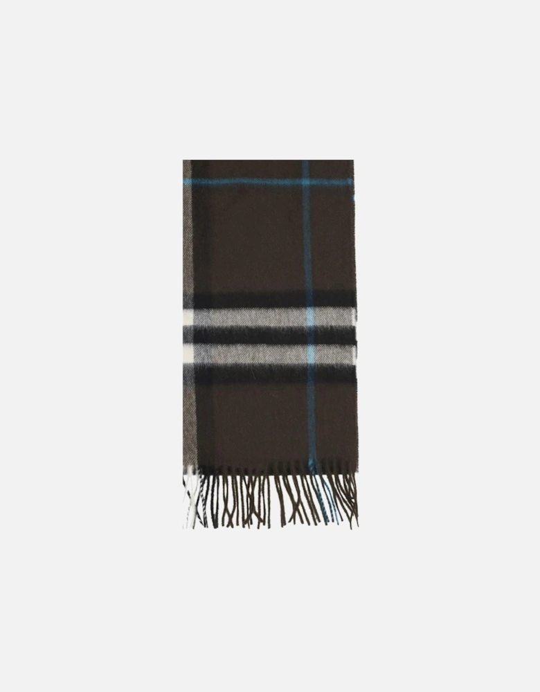 Archive Check Scarf with Frayed Edge Women - Brown Scarves