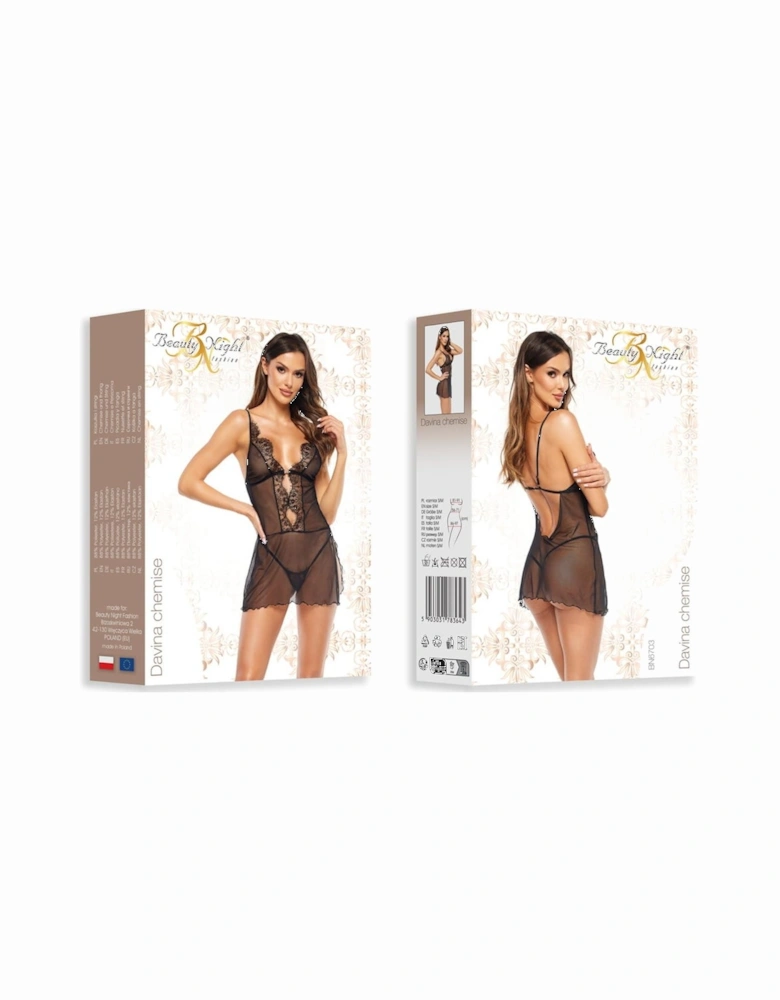 Luxury Bra Lace by Women - Black Chemises