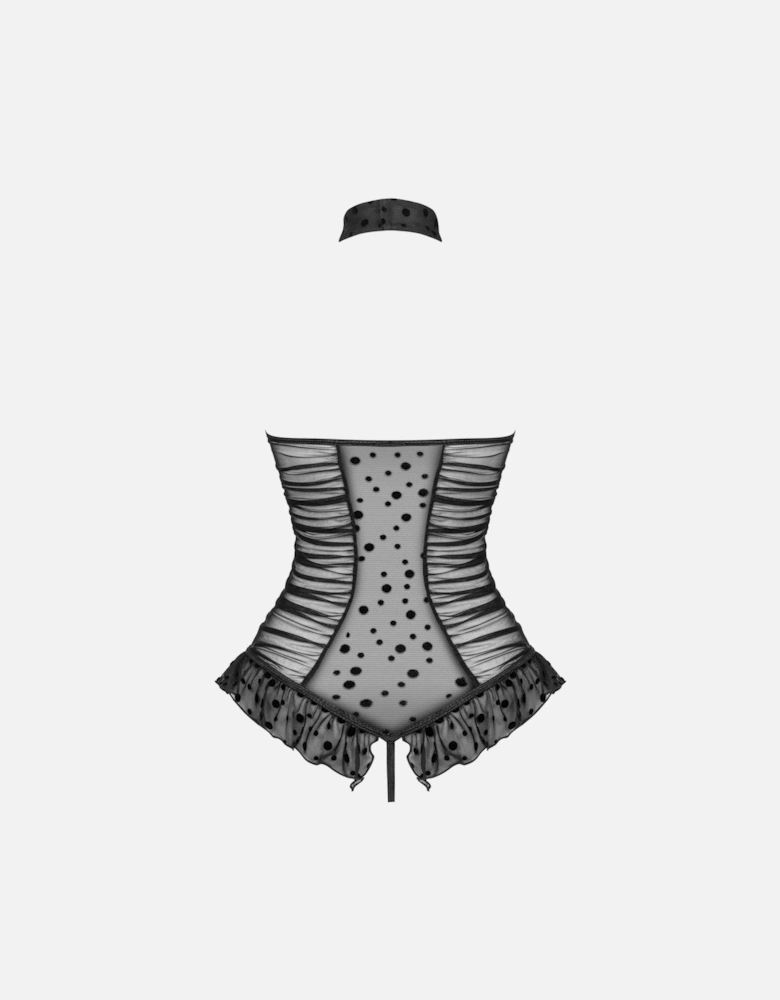 Lingerie Set Crotchless Lace by Women - Black Lingerie Sets