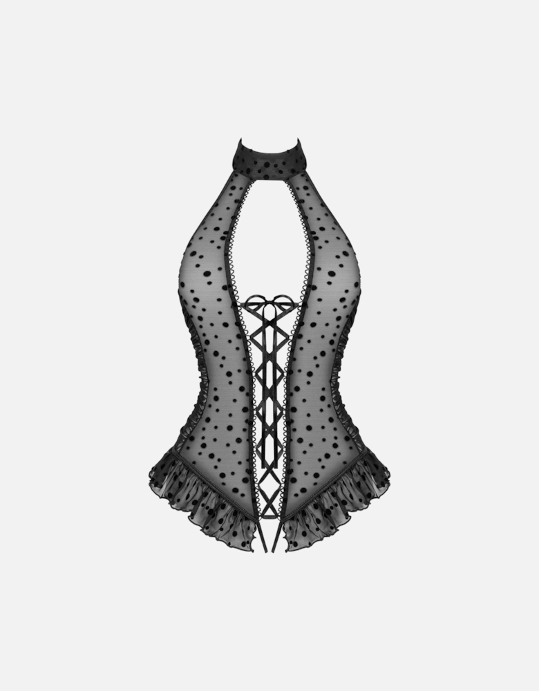 Lingerie Set Crotchless Lace by Women - Black Lingerie Sets