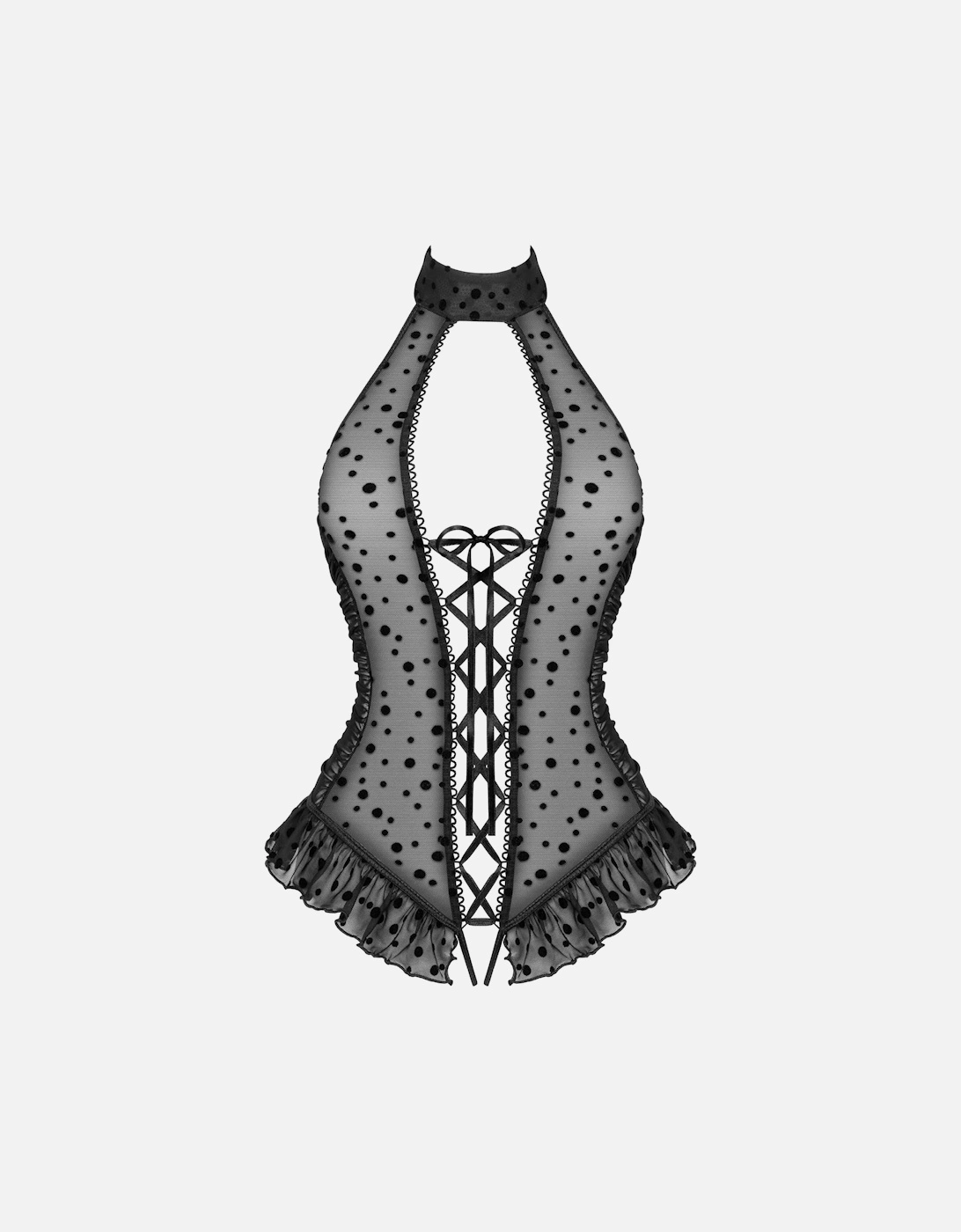 Lingerie Set Crotchless Lace by Women - Black Lingerie Sets