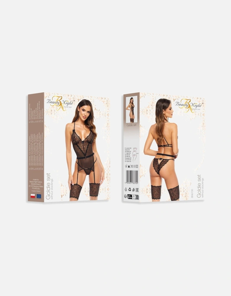 Lingerie Set Lace Mesh by Women - Black Lingerie Sets