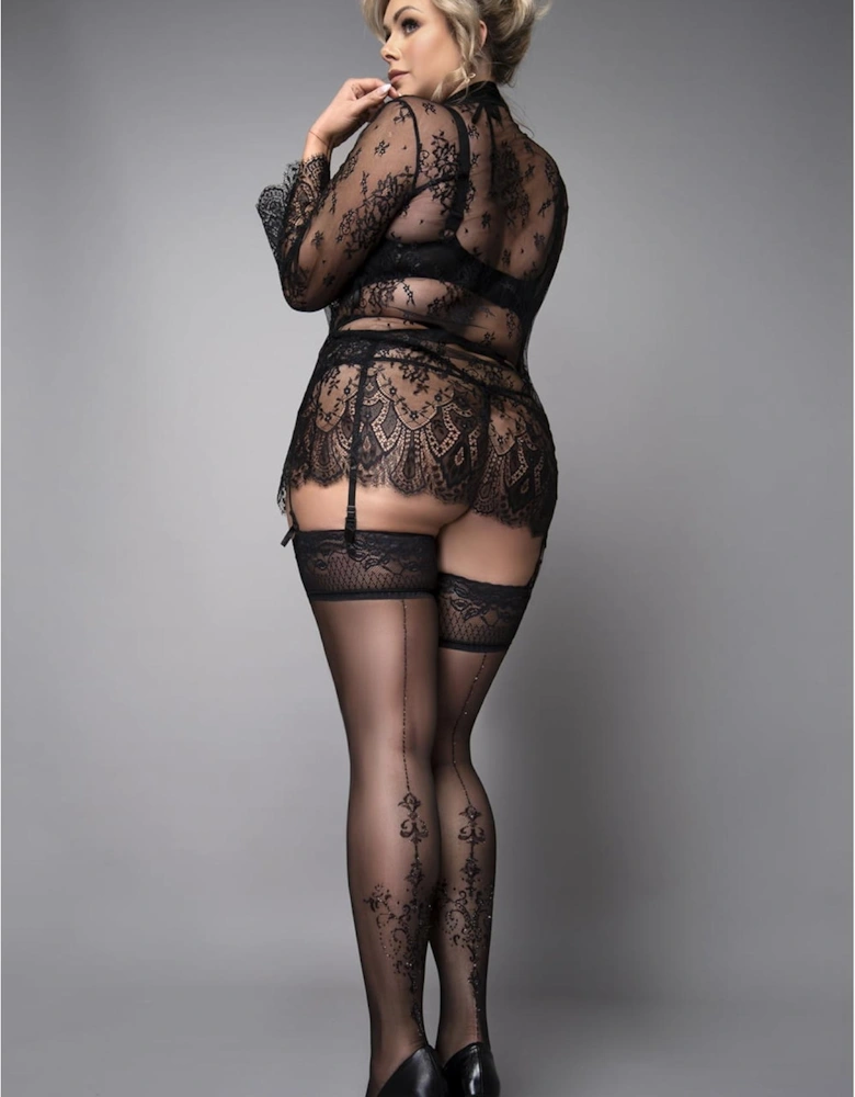 Hosiery by Women - Black Hold Ups