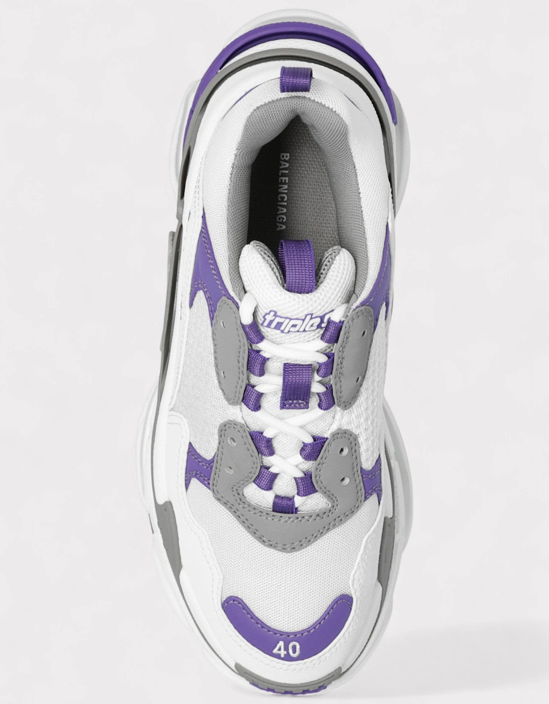 Triple S Wmns White Purple